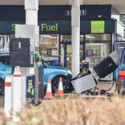 A Felixstowe petrol station has reopened following a crash