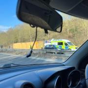 Live updates as A14 is shut after lorry overturns