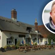 Steve Lomas, inset, owner of Deben Inns, was pleased that planning permission had been given for the development at the Ship Inn at Levington