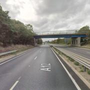 Part of the A12 is closed near Colchester