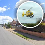 The air ambulance was called to Felixstowe