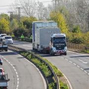Drivers are being warned as an abnormal load is transported through Suffolk today (file photo)