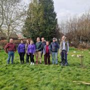 Rhiannon and Mica (Parkside Forest School leaders) met with HEAT volunteers, Jane Curruthers and Simon Dowling (Babergh District councillors).