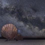 The Milky Way was captured over Aldeburgh beach