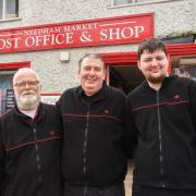 Tony, Stephen and Callum all work in Needham Market post office