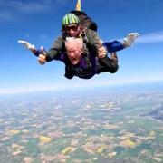 Octogenarian's 13,000 feet skydive to support children's hospice charity