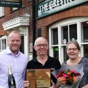 Colin and Susan Pearce of The Greyhound in Ixworth have received a lifetime achievement award