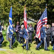 The 10 American aircrew who lost their lives when The Repulser crashed in fields at Kessingland were remembered at a special service. Picture: David Boyle