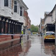 A cordon is currently in place in Ipswich