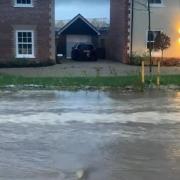 A number of roads in Suffolk flooded during heavy rainfall on Wednesday