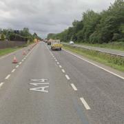 Traffic has been stopped on the A14
