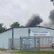 A derelict factory is on fire in Sudbury