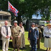 Rt Rev Martin Seeley at the Normandy 80 stand