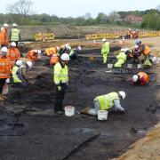 Onshore excavation works in Suffolk have uncovered the remnants of settlements dating back centuries