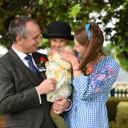 The Suffolk Show's deputy director Brian Barker with his wife, Aimee, and their little girl, Alice. Image: Charlotte Bond