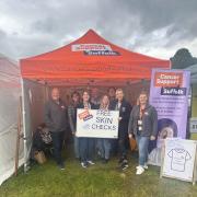 The Cancer Support Suffolk stand at the Suffolk Show where they were offering free skin checks