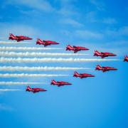 The Red Arrows will be over Suffolk this month