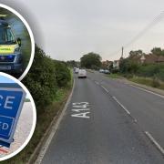 The A143 in Stanton is closed in both directions