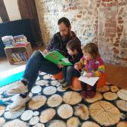 Sharing stories is a great way for adults and children to connect, and encourages imagination that feeds into other activities