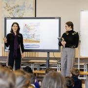 Author Esther Freud (left) and illustrator Emma Chinnery at the Enchanted Beach Book Festival