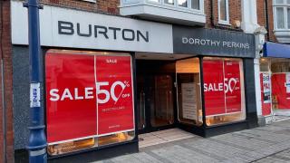 The former Dorothy Perkins and Burton store in Hamilton Road, Felixstowe closed in February 2021