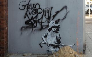 Banksy's 'Sandcastle Girl', which was painted on a wall in Lowestoft during their visit to East Anglia in 2021 will be displayed at Moyse's Hall from June 3 to October 1.