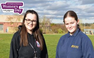Two female painting and decorating students from Ipswich are hoping to inspire other women to join the construction industry, as part of a rallying call for International Women's Day.