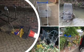 Complaints have arisen surrounding a Suffolk town's stolen trolley problem, with residents saying the abandoned shopping carts have been around so long that they've become 'part of the scenery'.