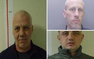 The three men wanted by Suffolk police