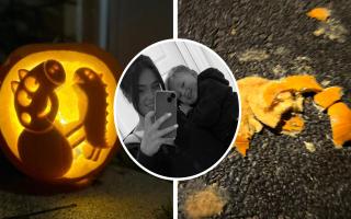 Niamh Hutchings, of Sudbury, has been left angry and her son upset after their pumpkins were destroyed