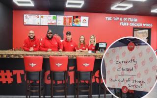 Top G Wings in Mildenhall opened yesterday and closed early after 'unprecedented' demand