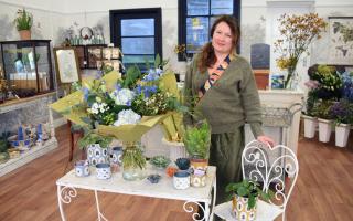 Owner Liz Elliott in her newly opened everything botanical shop, The Open Garden, in Beccles