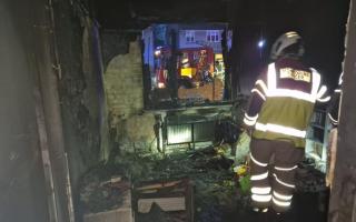 The fire is believed to have been caused by an overheating charger