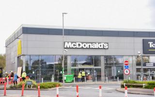 Signs have gone up for the new McDonald's restaurant set to open in Martlesham